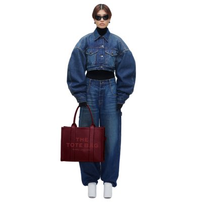 THE LEATHER LARGE TOTE BAG